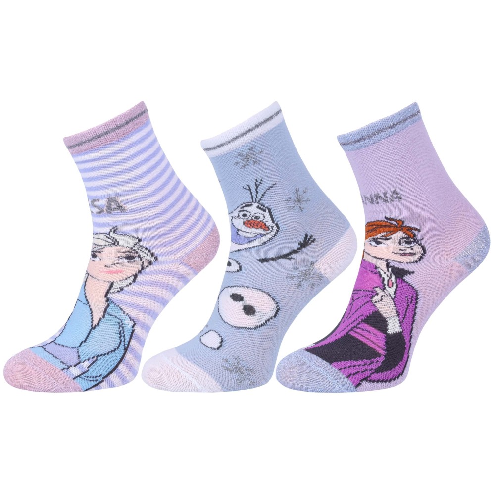 DISNEY Anna i Elsa FROZEN skarpetki wysokie - 3 pary