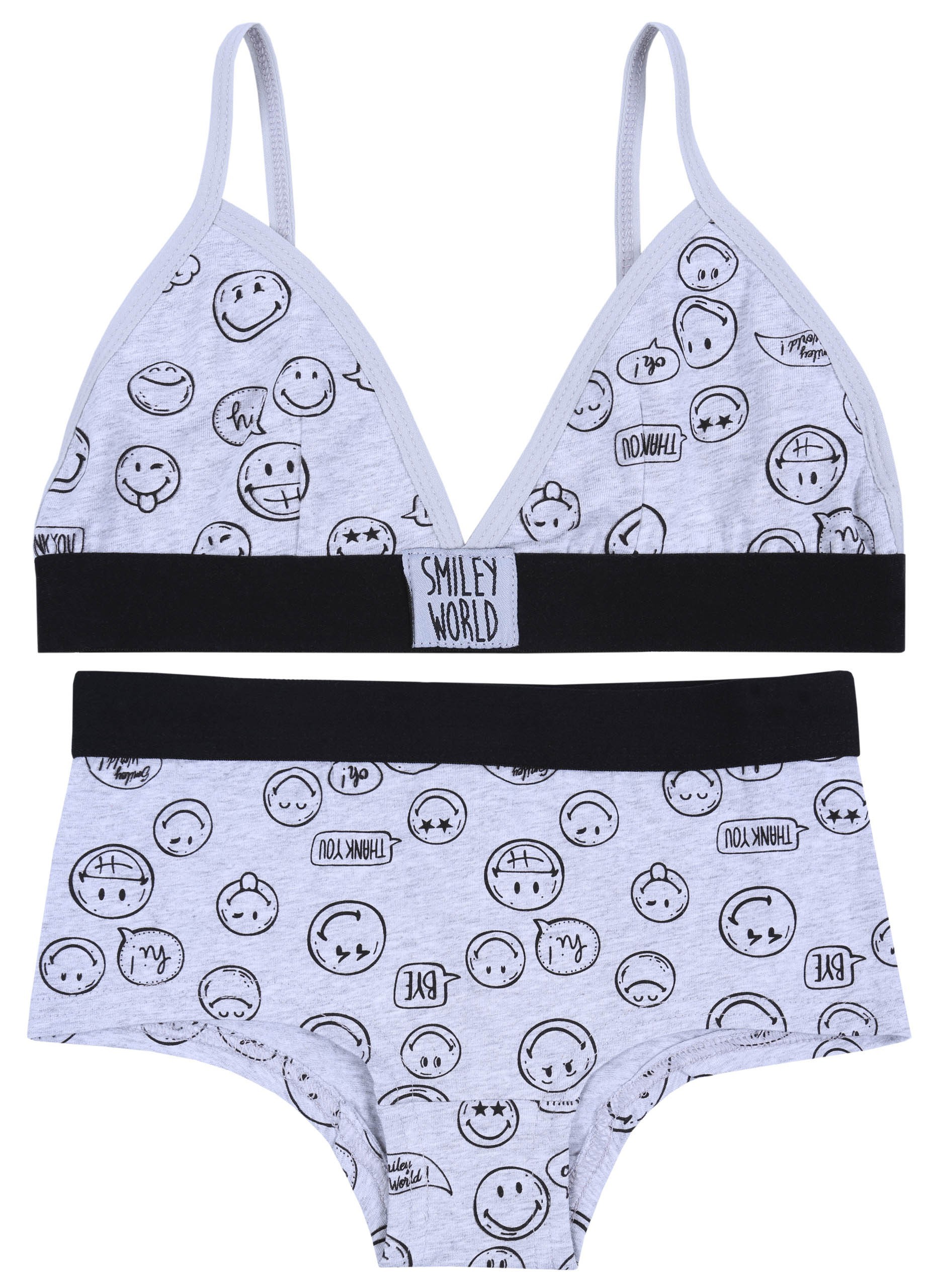 Szary komplet: biustonosz +...