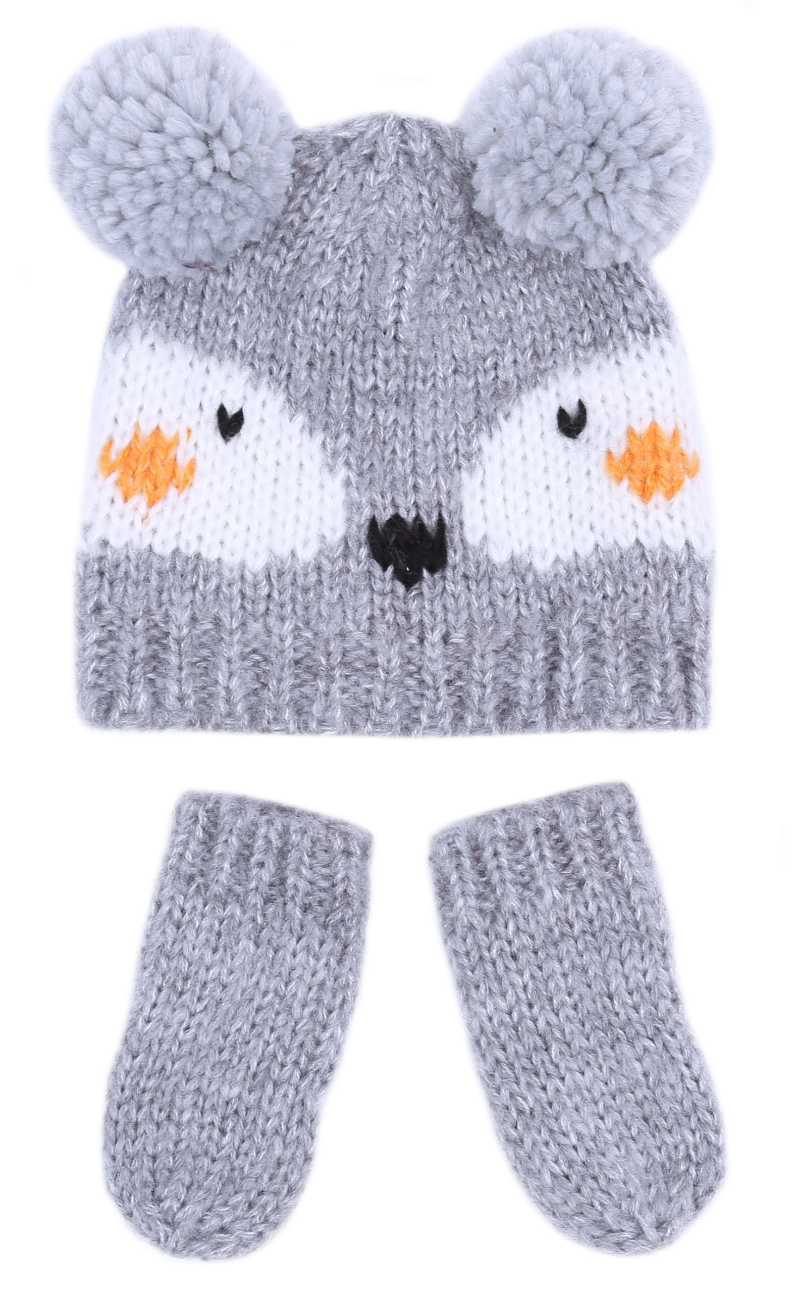 Komplet: Szara czapka +...