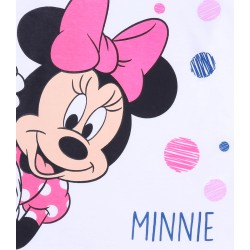 Biała piżama dziewczęca w paski Myszka Minnie DISNEY