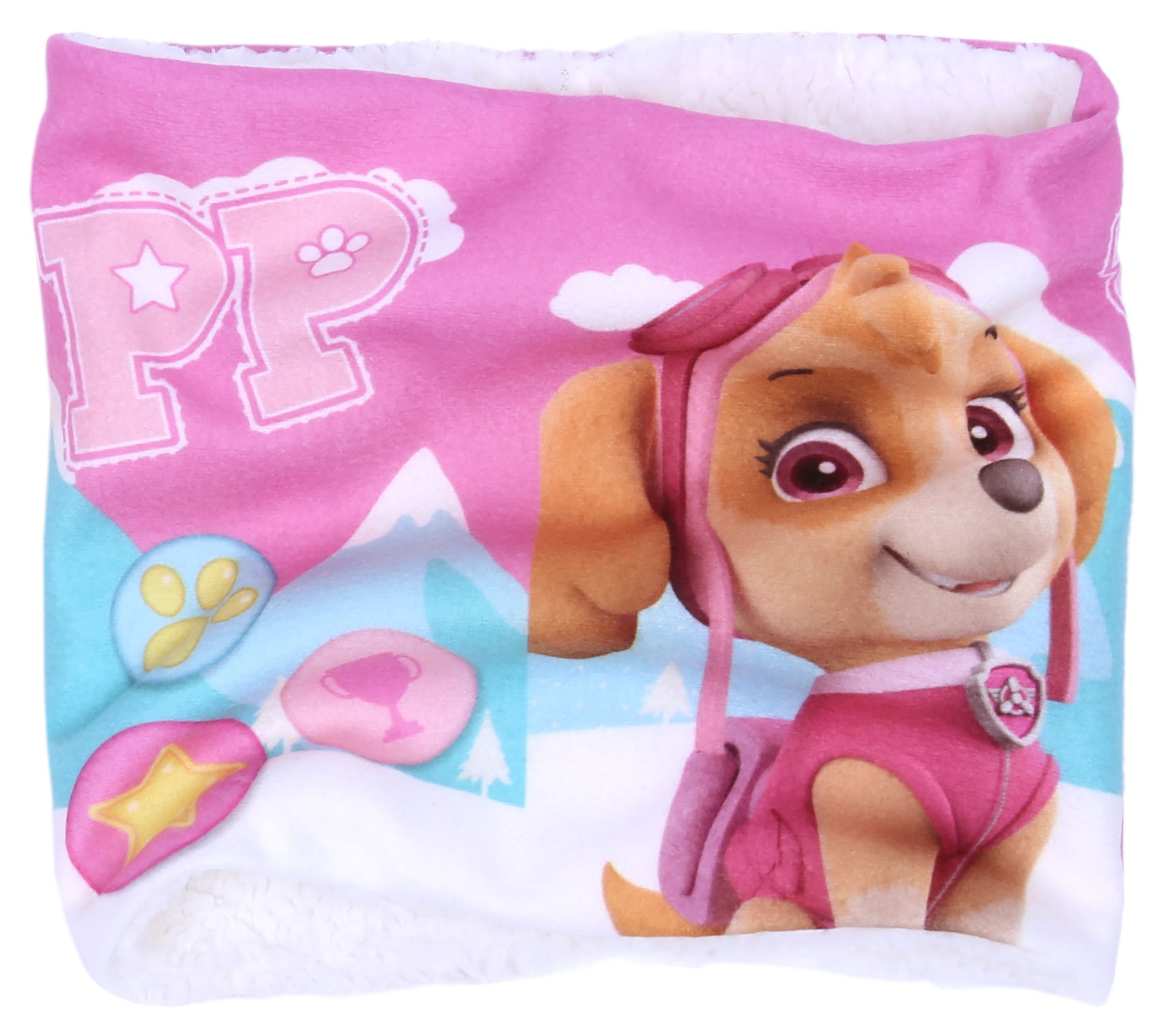 Różowy, ocieplany komin...