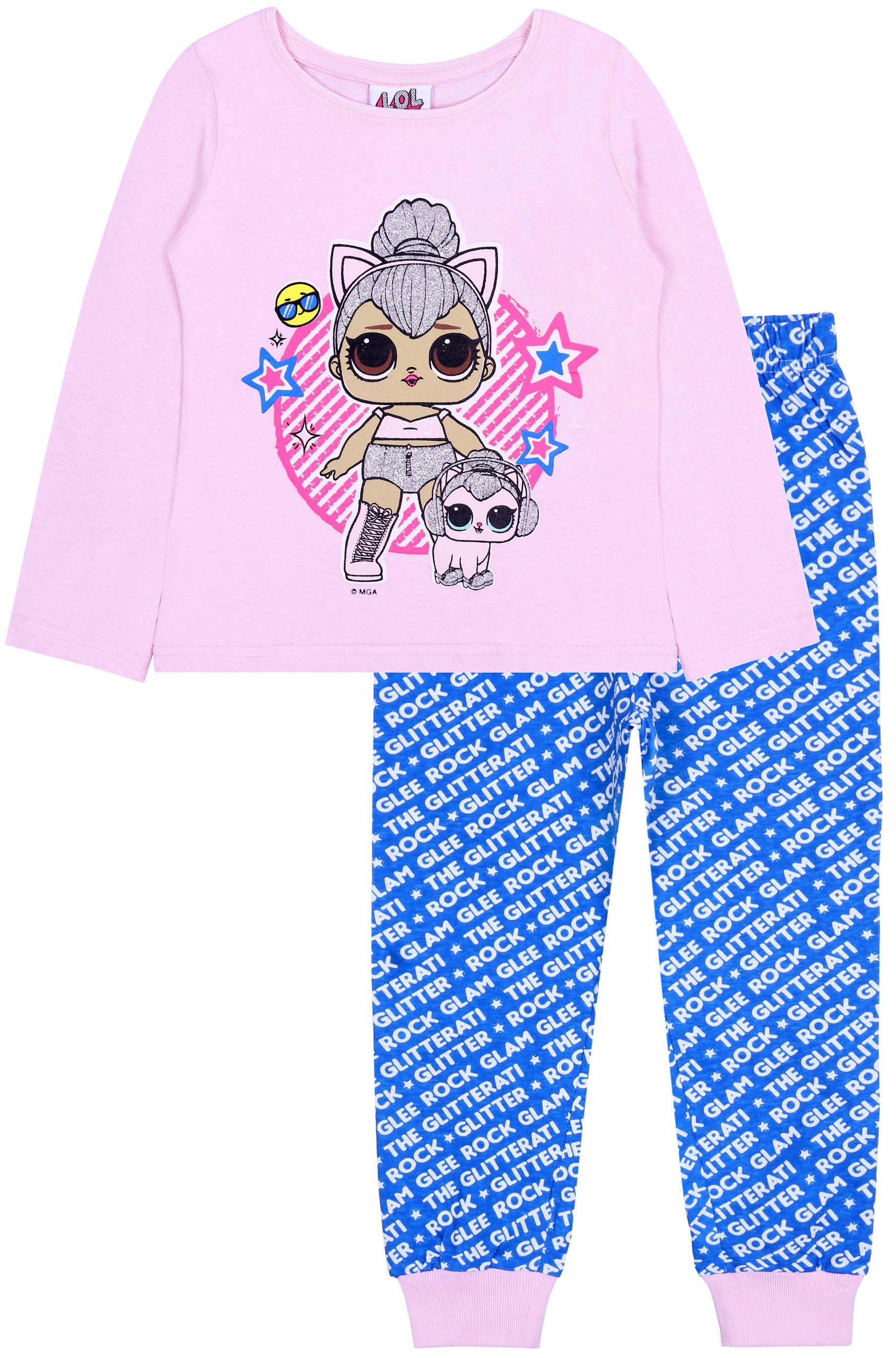 Różowo-niebieska piżama...