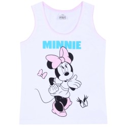 Biało-różowy, dziewczęcy komplet bielizny podkoszulka + majtki Myszka Minnie DISNEY