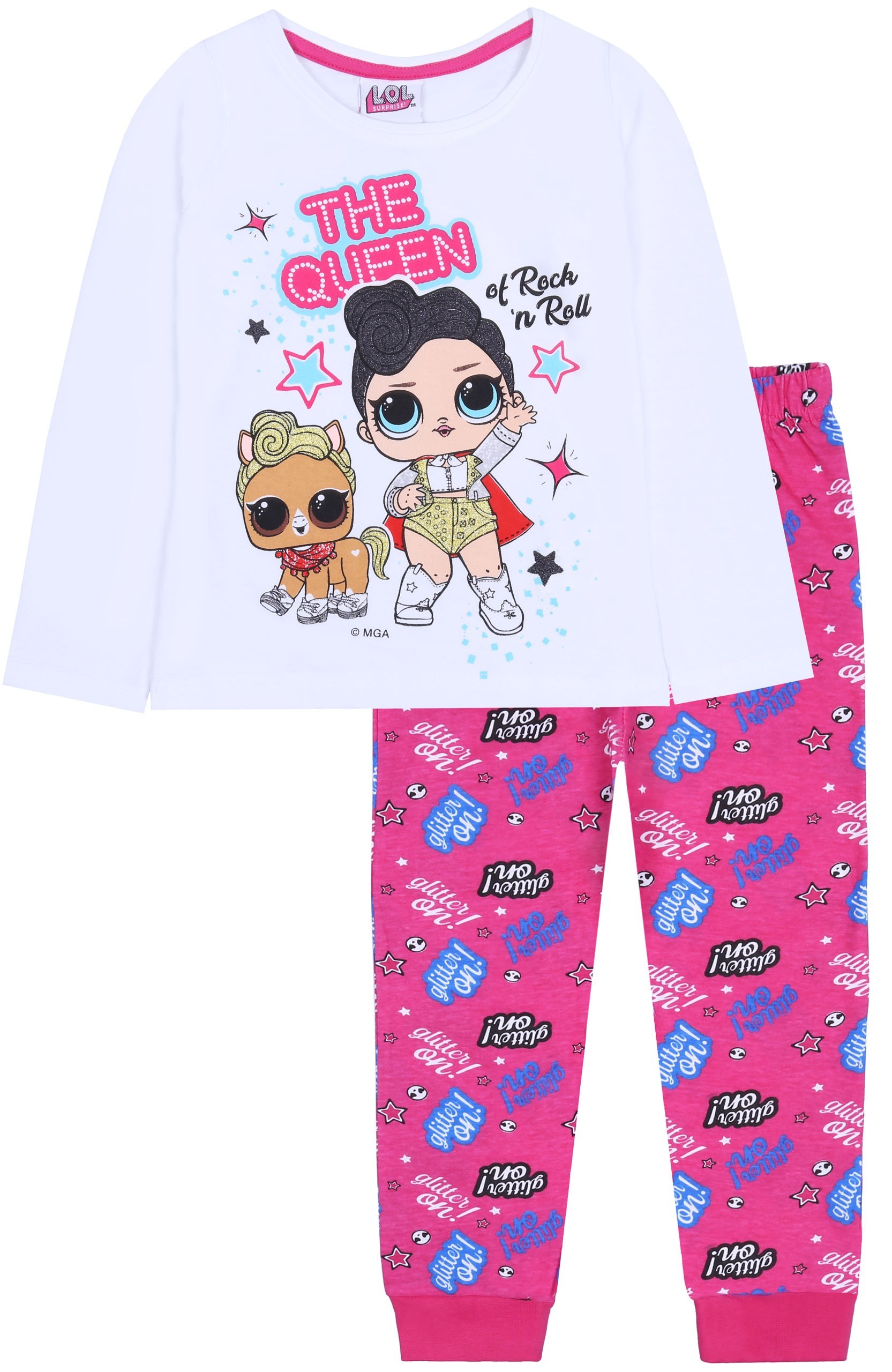 Różowo-biała piżama...