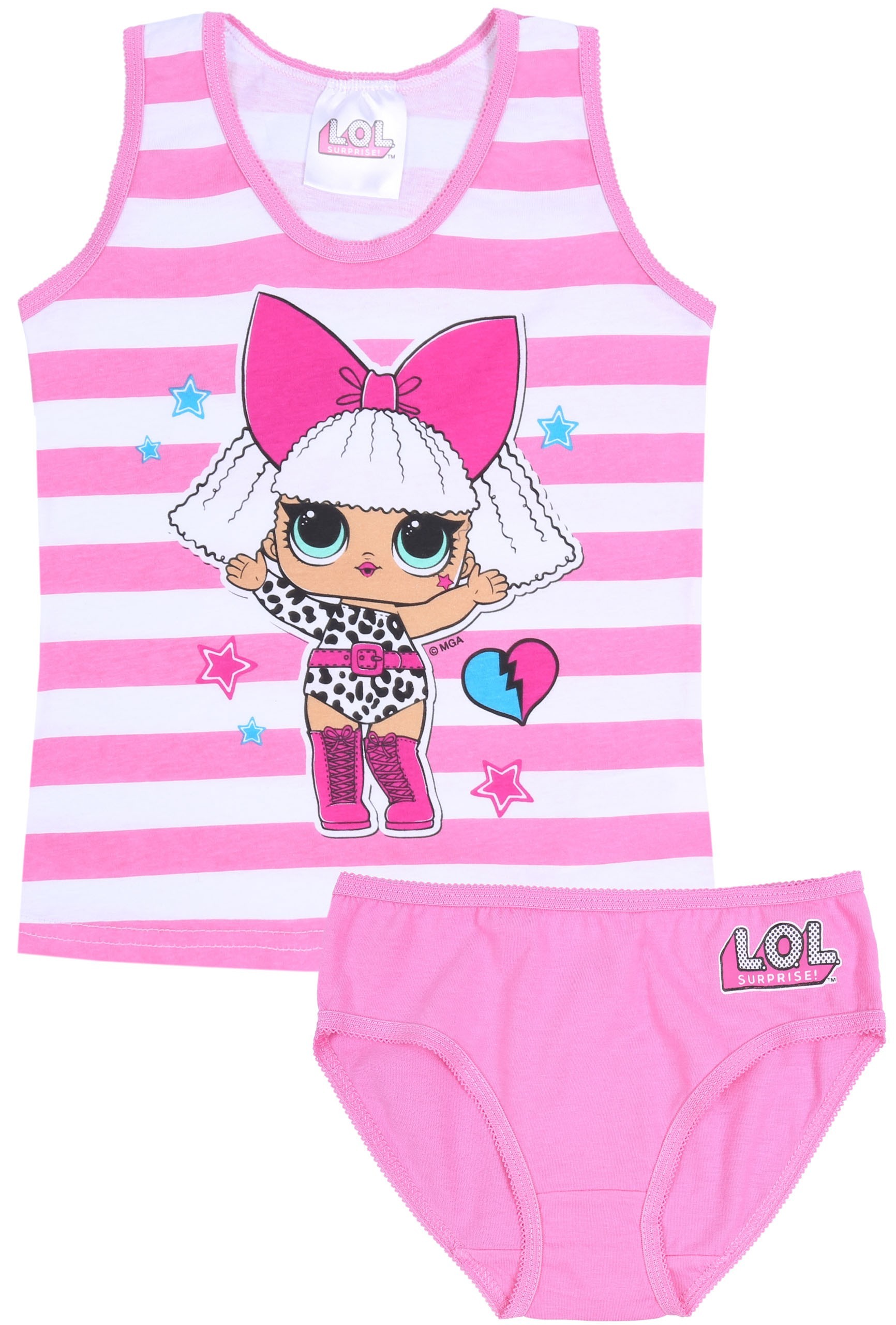 Biało-różowa koszulka w...