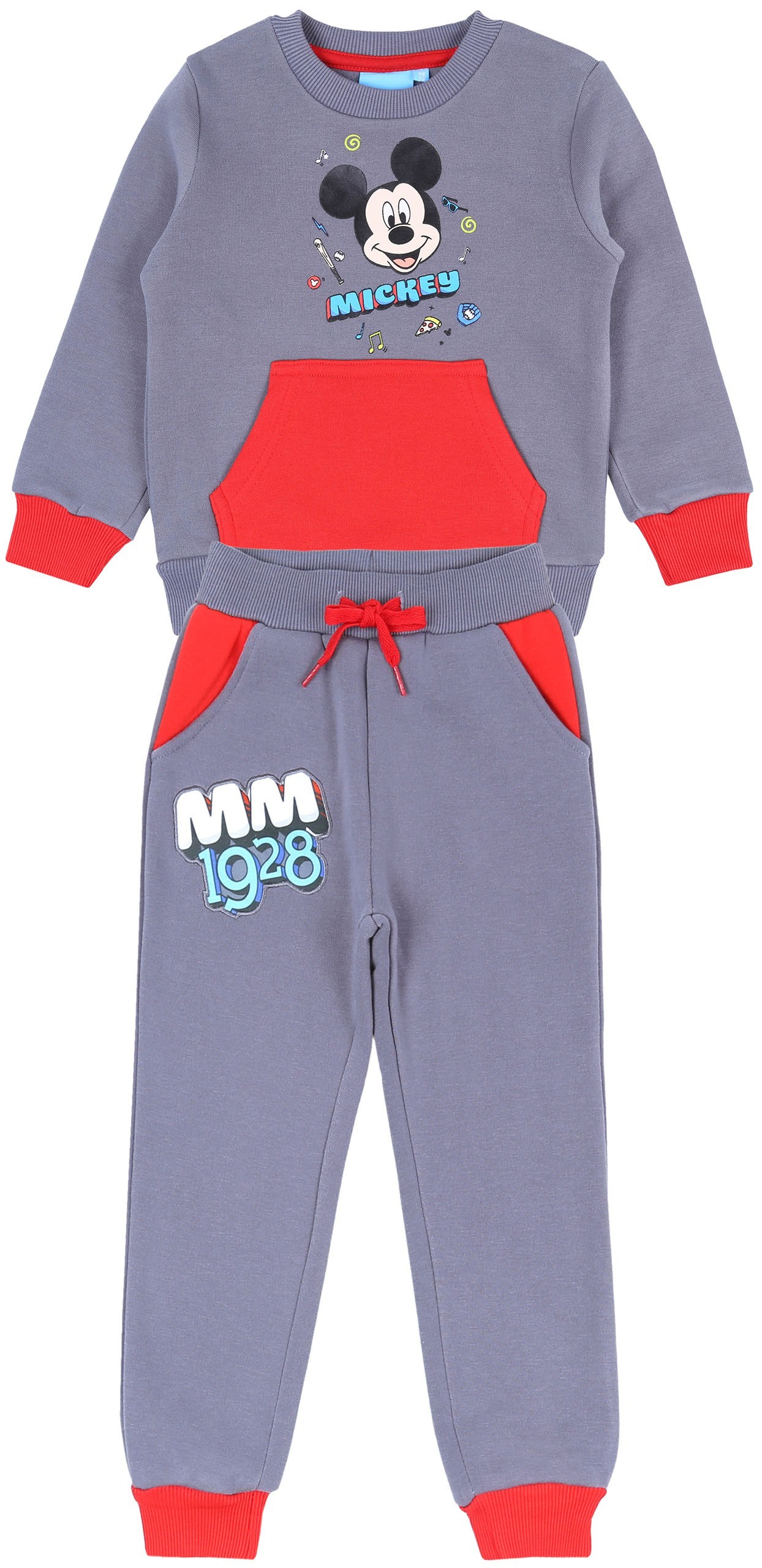 Szaro-czerwony dres Myszka...