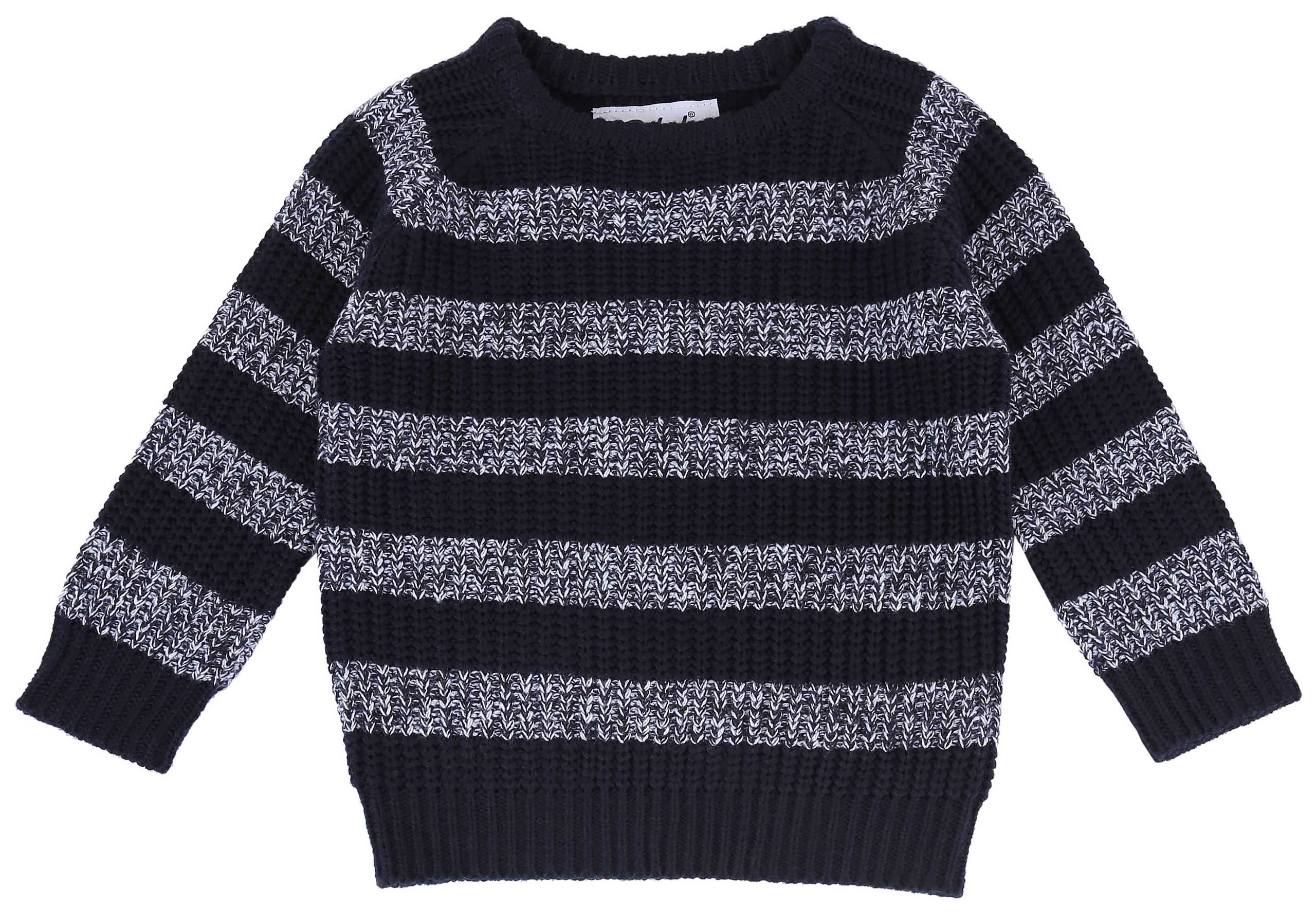 Granatowy sweterek w paski