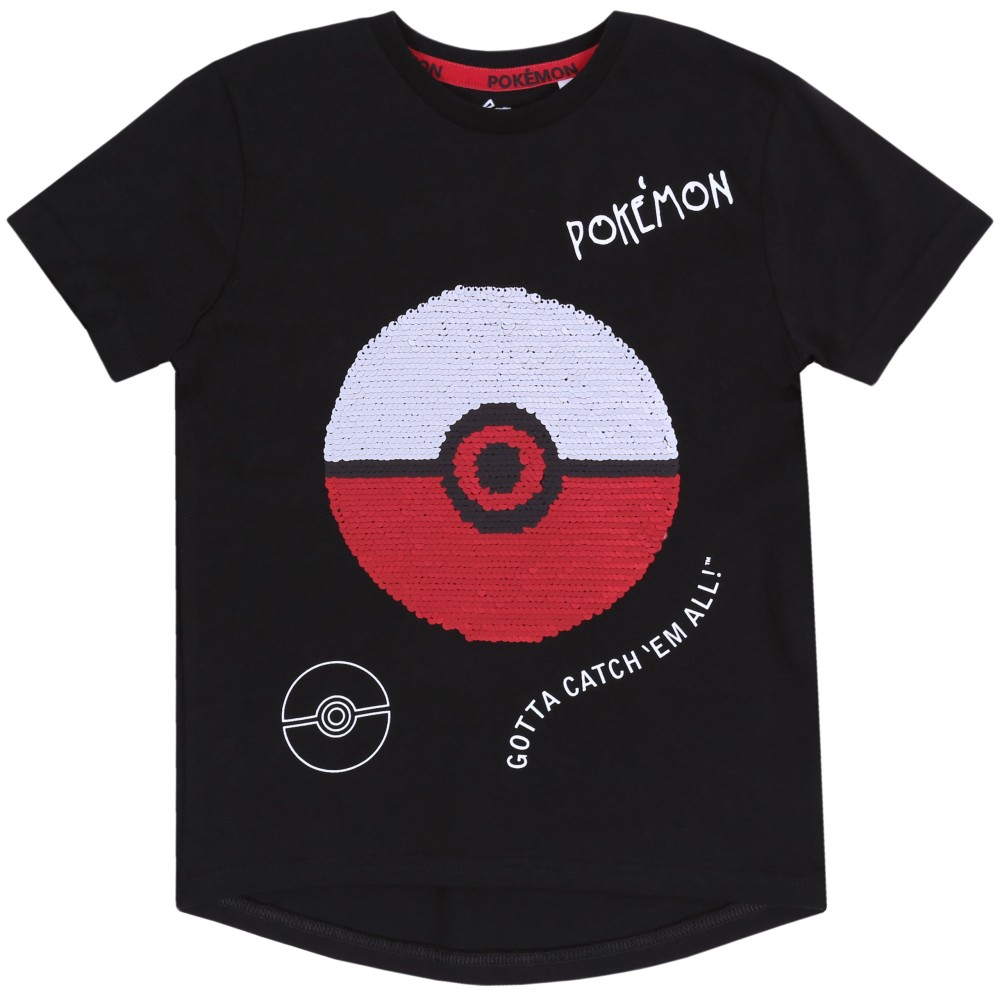 Czarna koszulka, t-shirt pokeball POKEMON