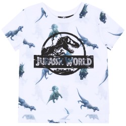 Biała, dziecięca koszulka/t-shirt w dinozaury Park Jurajski