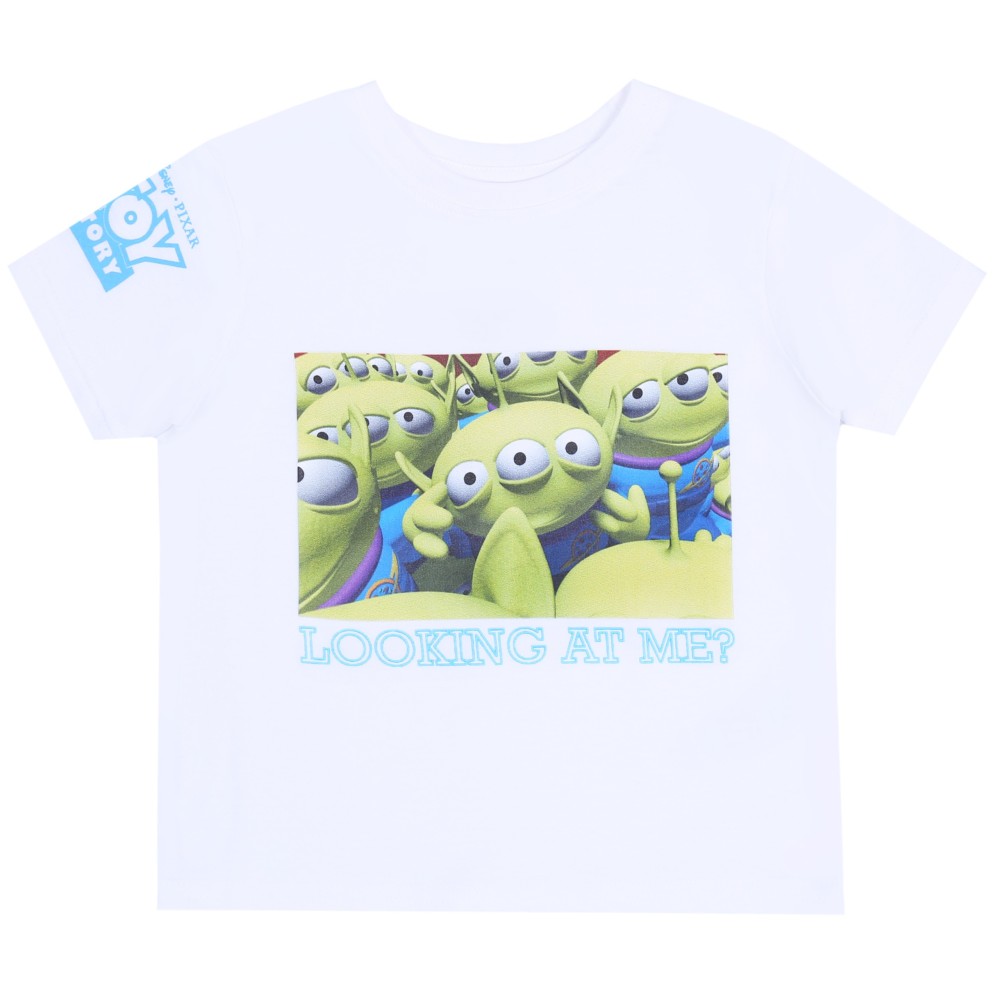 Biała koszulka, t-shirt z nadrukiem Zielonych Kosmitów Toy Story DISNEY