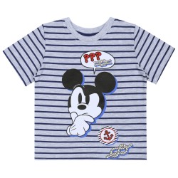 Szara koszulka/t-shirt w paski Myszka Mickey Disney