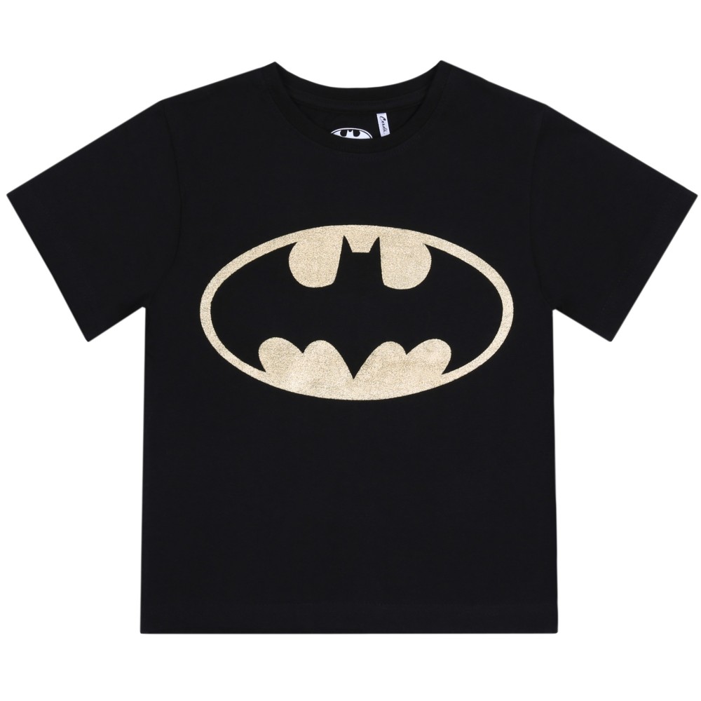 Czarna, chopięca koszulka/t-shirt ze złotym logo BATMAN DC COMICS