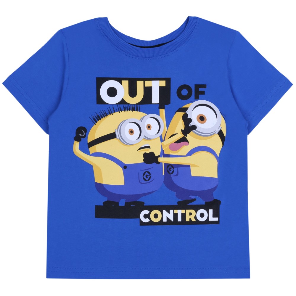 Niebieska koszulka/t-shirt OUT OF CONTROL Minionki