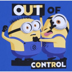 Niebieska koszulka/t-shirt OUT OF CONTROL Minionki