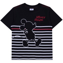 Czarna koszulka/t-shirt w paski Myszka Mickey Disney