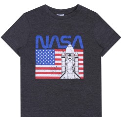 Ciemnoszary, chłopięcy t-shirt NASA