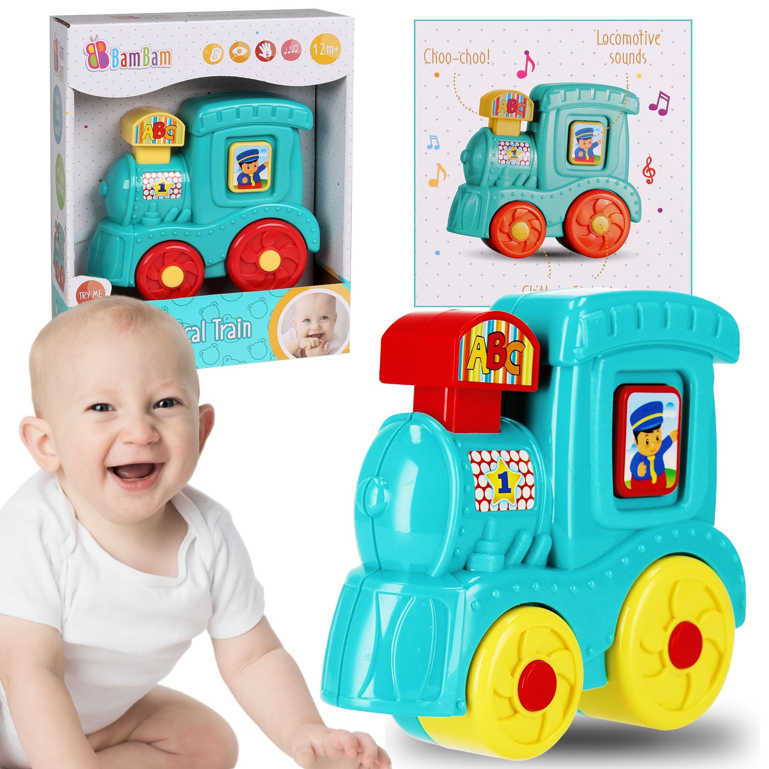 Muzyczna lokomotywa zabawka...