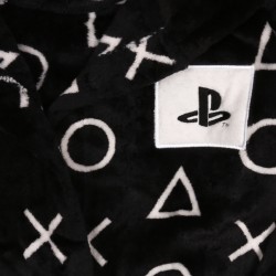 Czarno-biały, dziecięcy szlafrok PlayStation