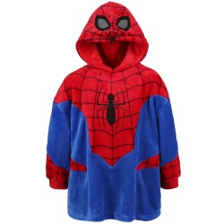 Spider-Man Czerwono-niebieska bluza/szlafrok z kapturem, dziecięca, snuddie