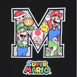 Czarna, chłopięca bluzka Super Mario