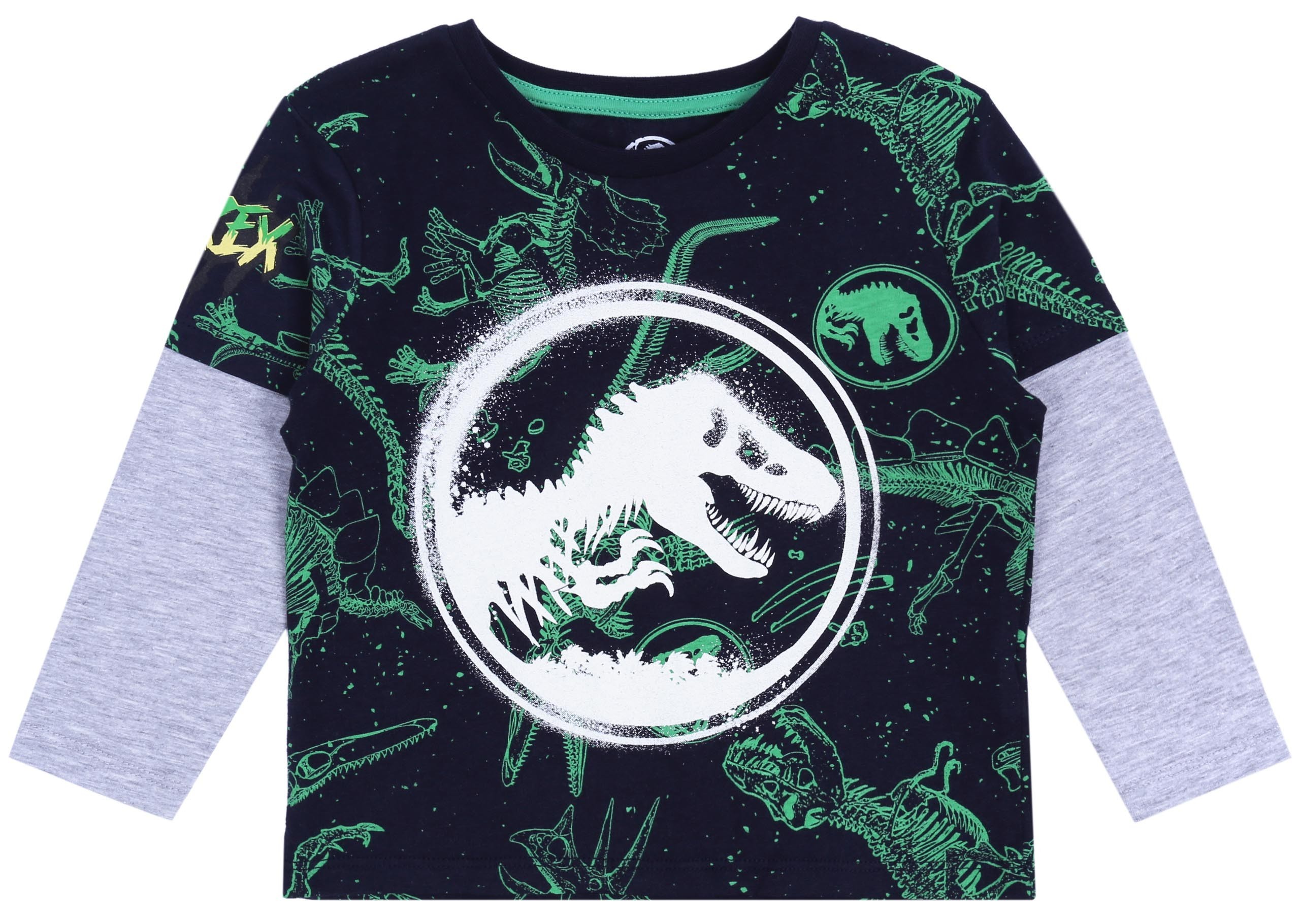 Granatowo-szara bluzka...