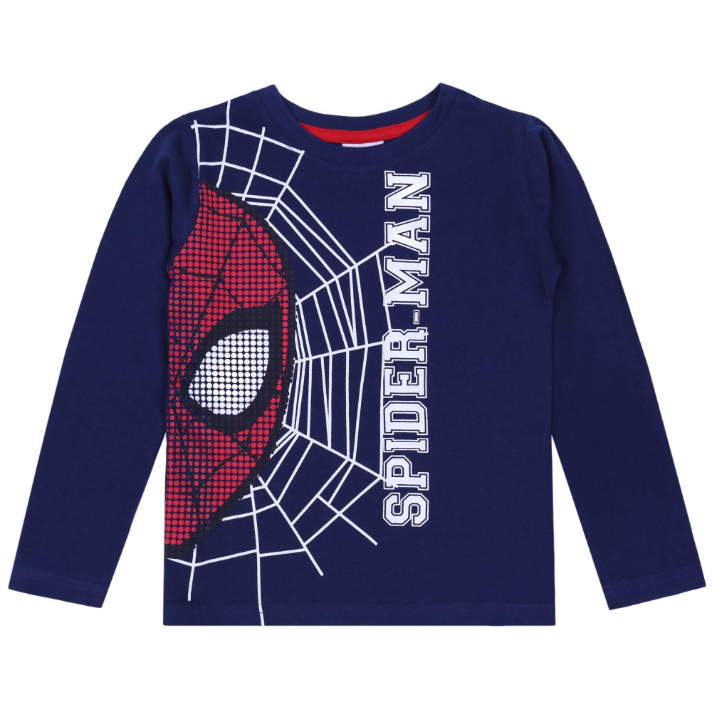 Granatowa, chłopięca bluzka z motywem Spider-Man