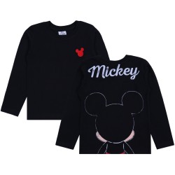 Czarna, chłopięca bluzka z długim rękawem Myszka Mickey