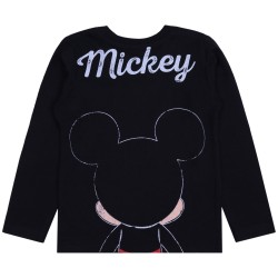 Czarna, chłopięca bluzka z długim rękawem Myszka Mickey