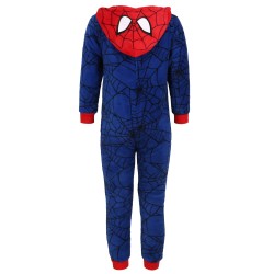 Spider-man MARVEL Granatowo-czerwona, polarowa piżama jednoczęściowa, dziecięce onesie z kapturem, OEKO-TEX