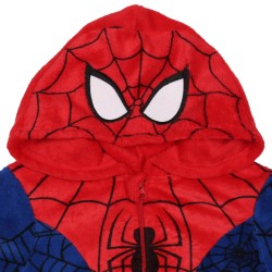 Spider-man MARVEL Granatowo-czerwona, polarowa piżama jednoczęściowa, dziecięce onesie z kapturem, OEKO-TEX