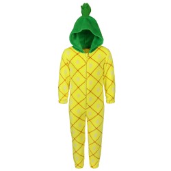 Ananas Polarowa piżama jednoczęściowa, dziecięce onesie z kapturem