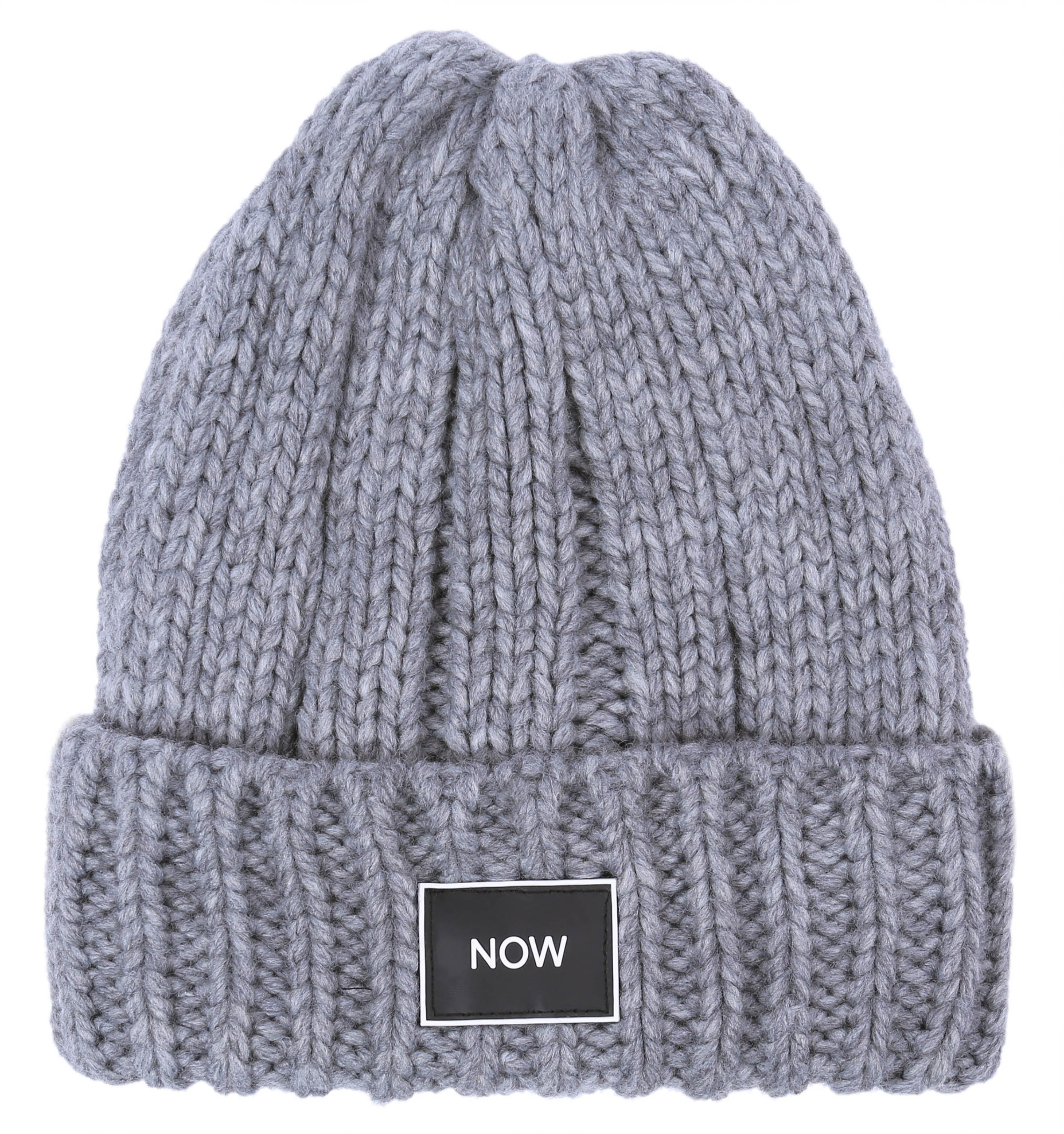 Szara, ciepła czapka