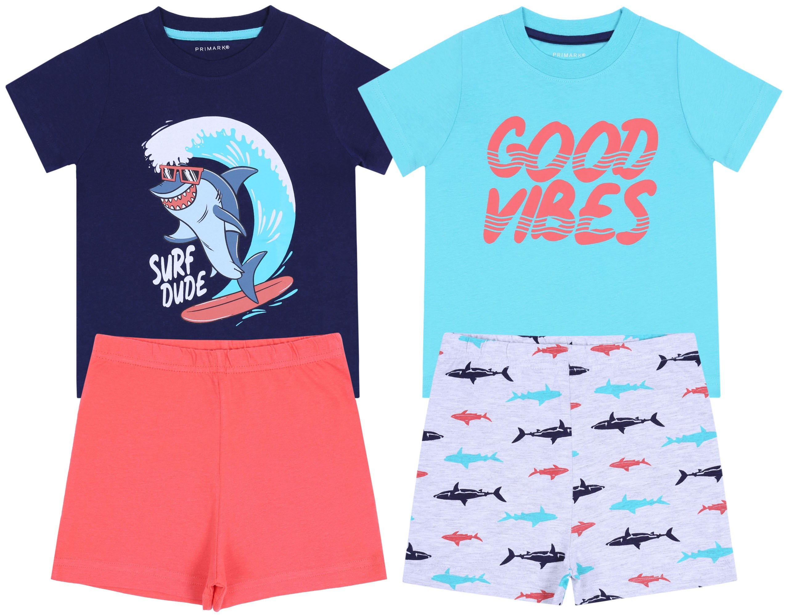2x Piżama chłopięca w rekiny