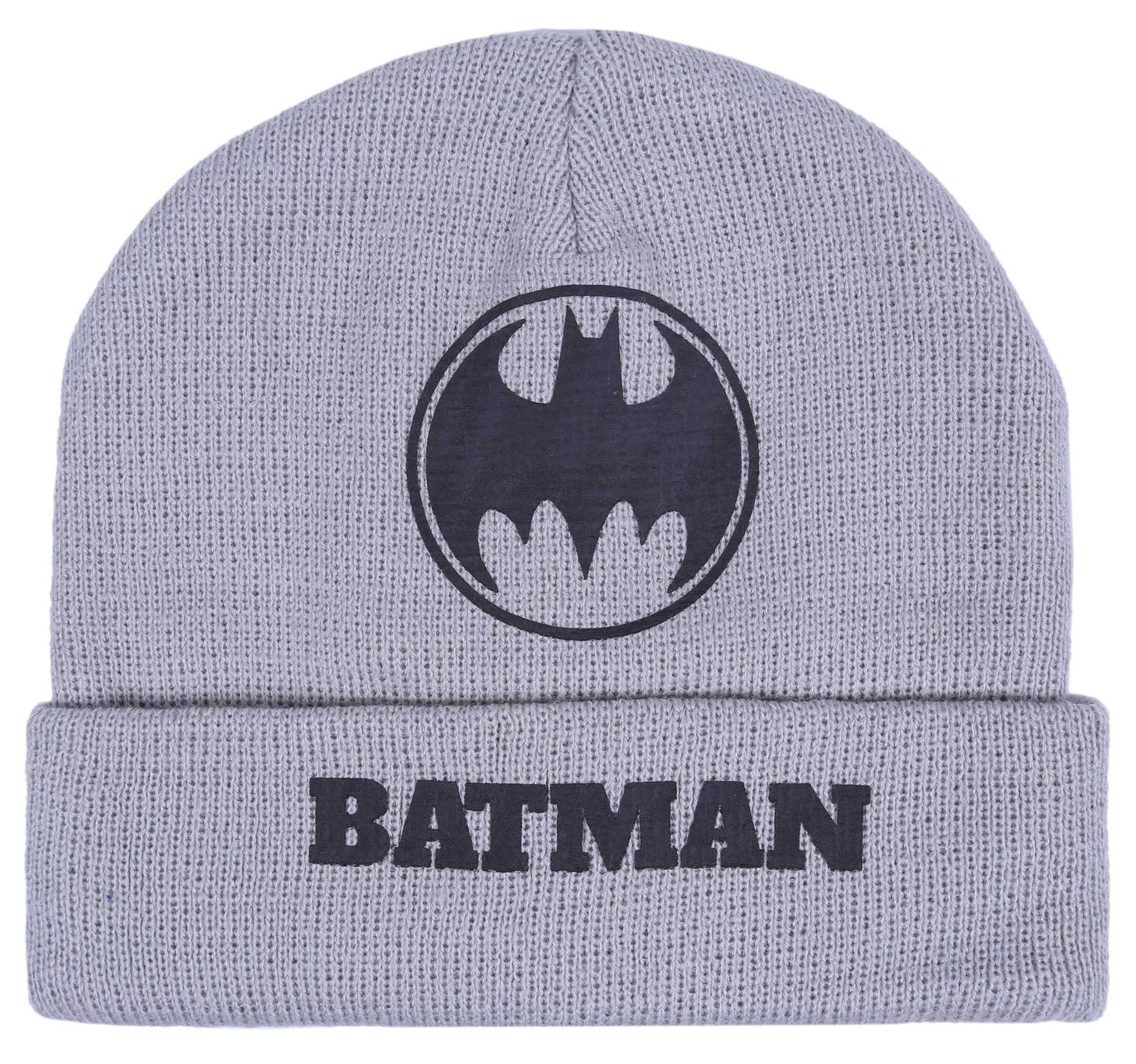 Szara, ciepła czapka Batman...
