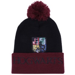 Czarno-bordowa czapka HOGWARTS Harry Potter