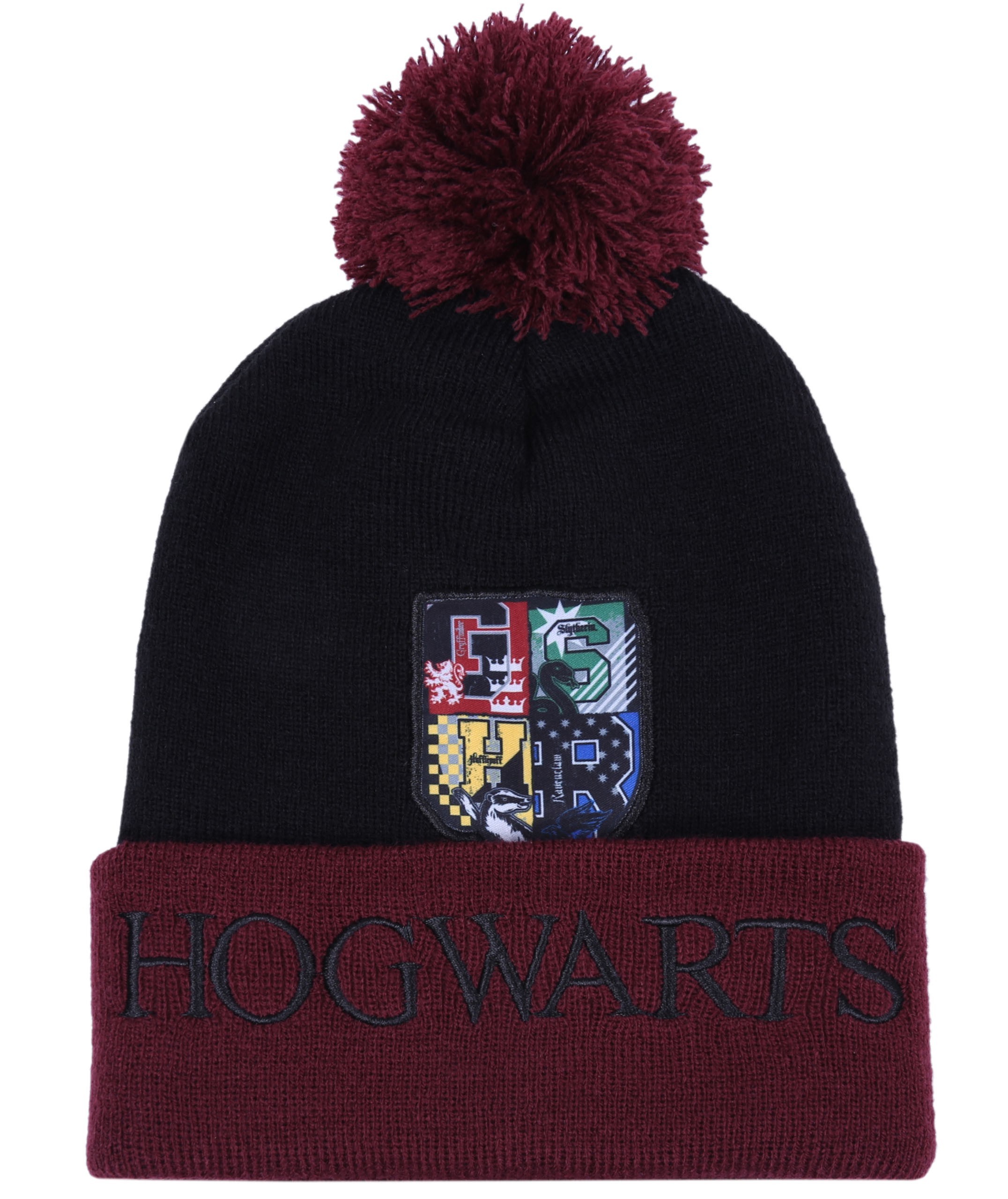 Czarno-bordowa czapka...