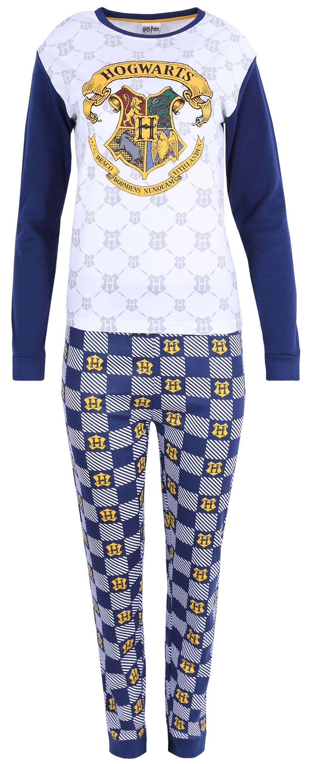 Biało-granatowa piżama...