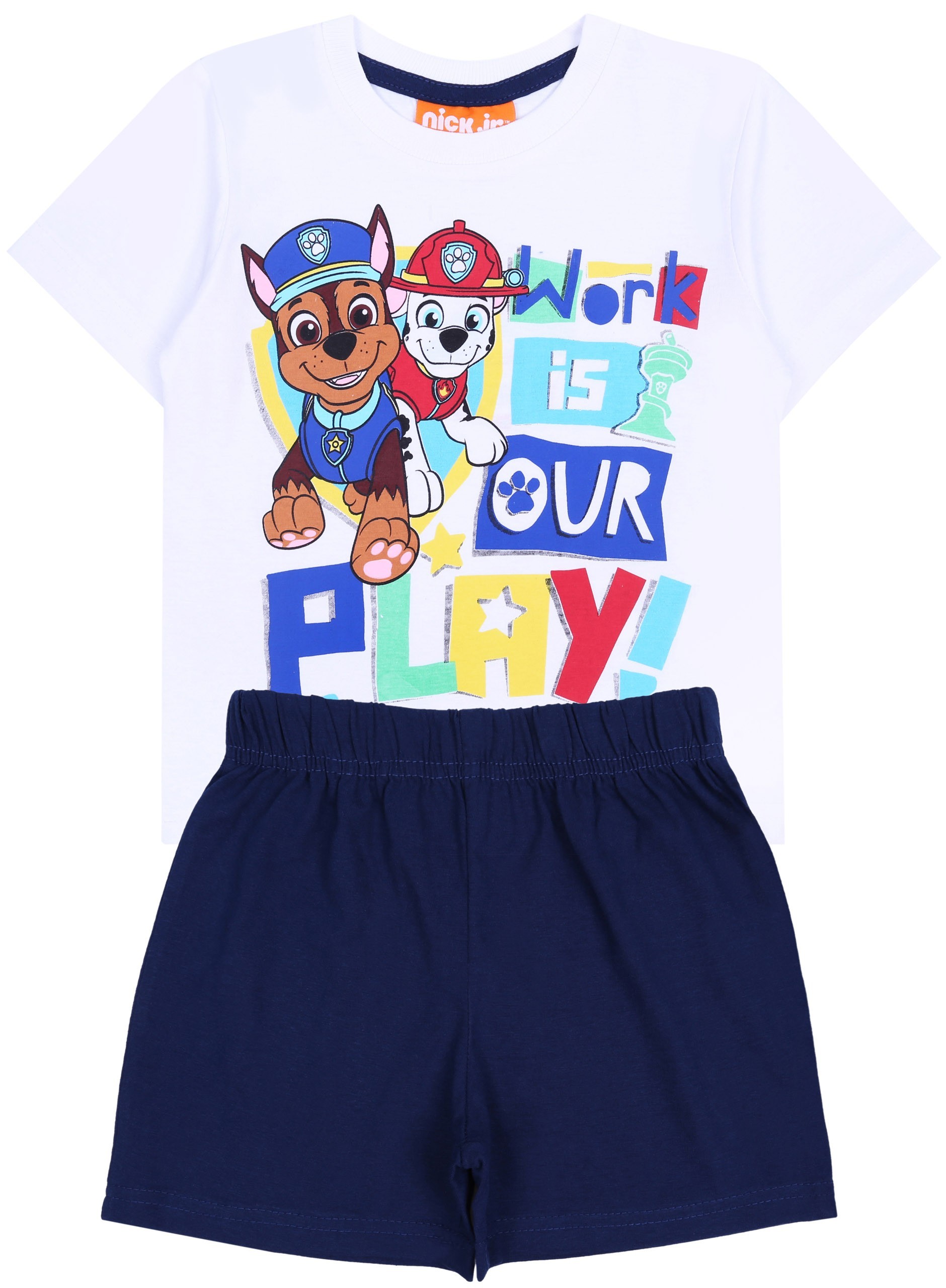 Biało-granatowa piżama Psi...