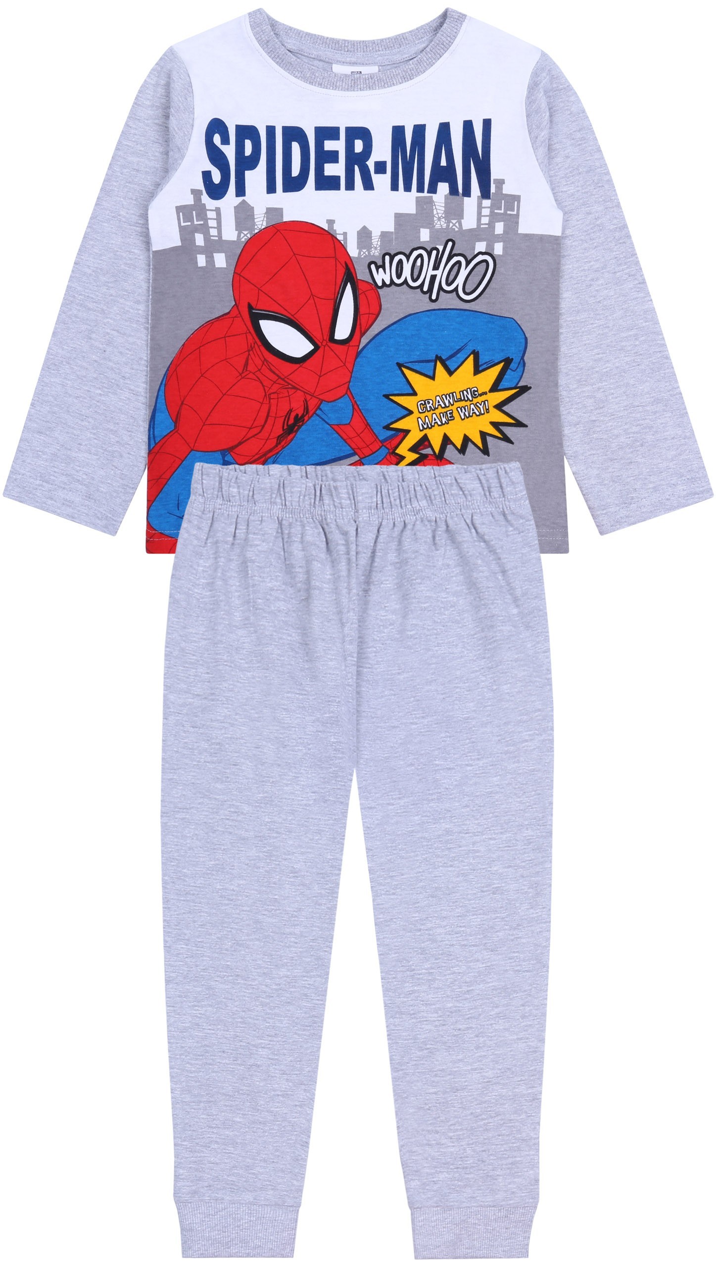 Szara, chłopięca piżama...