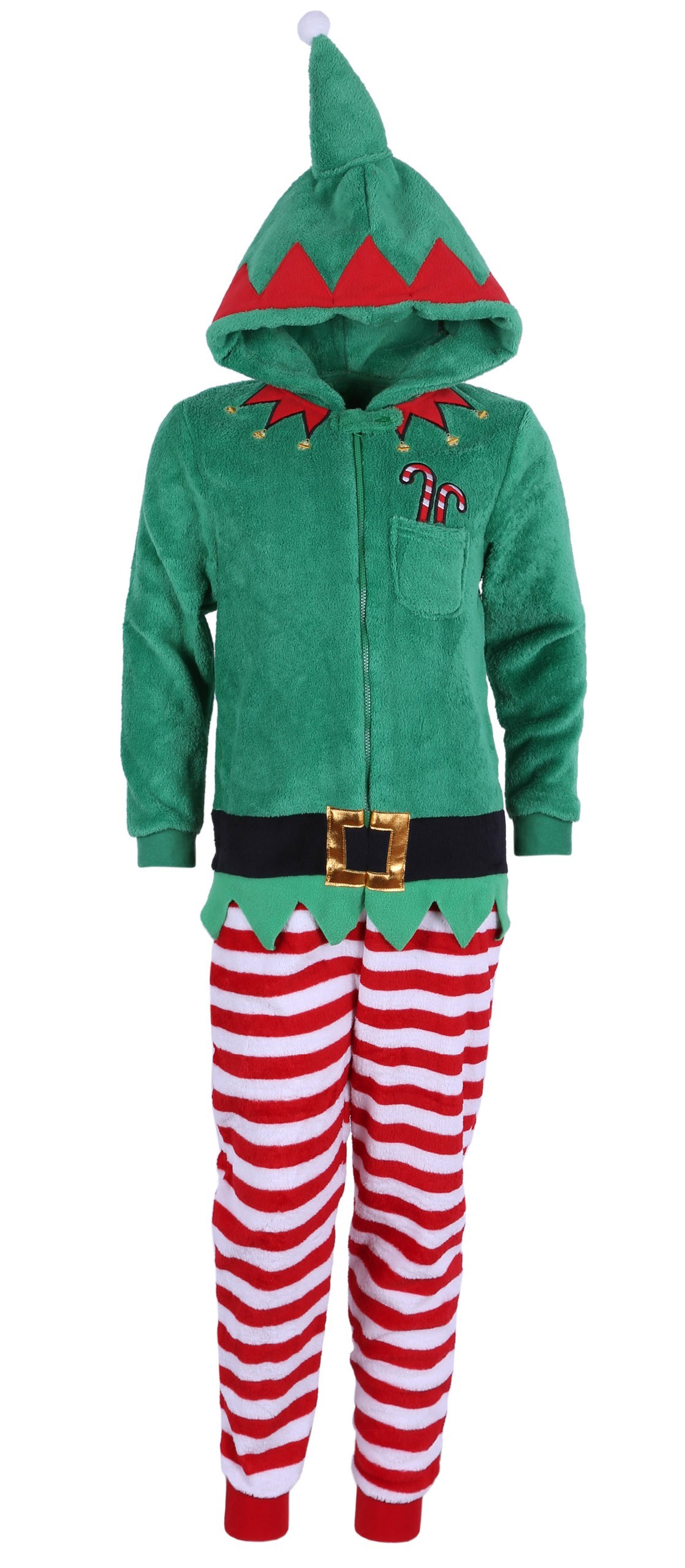 Zielono-czerwona piżama...