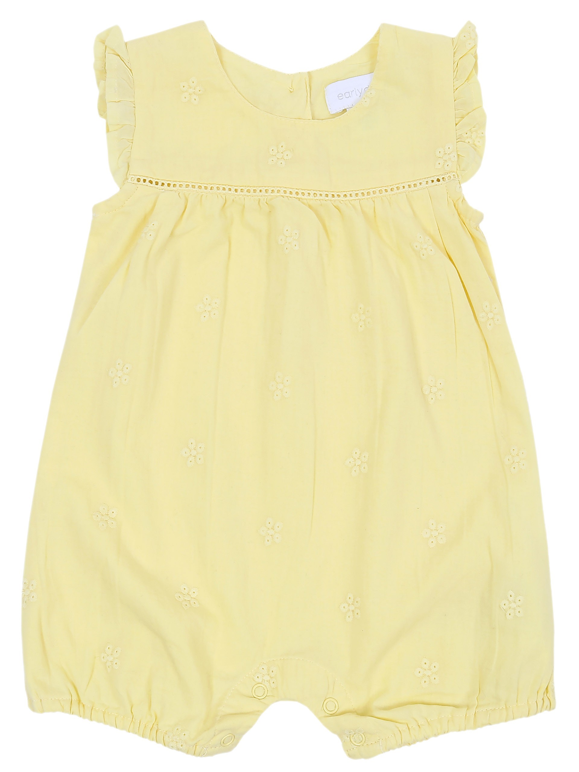 Żółty kombinezon w kwiatki