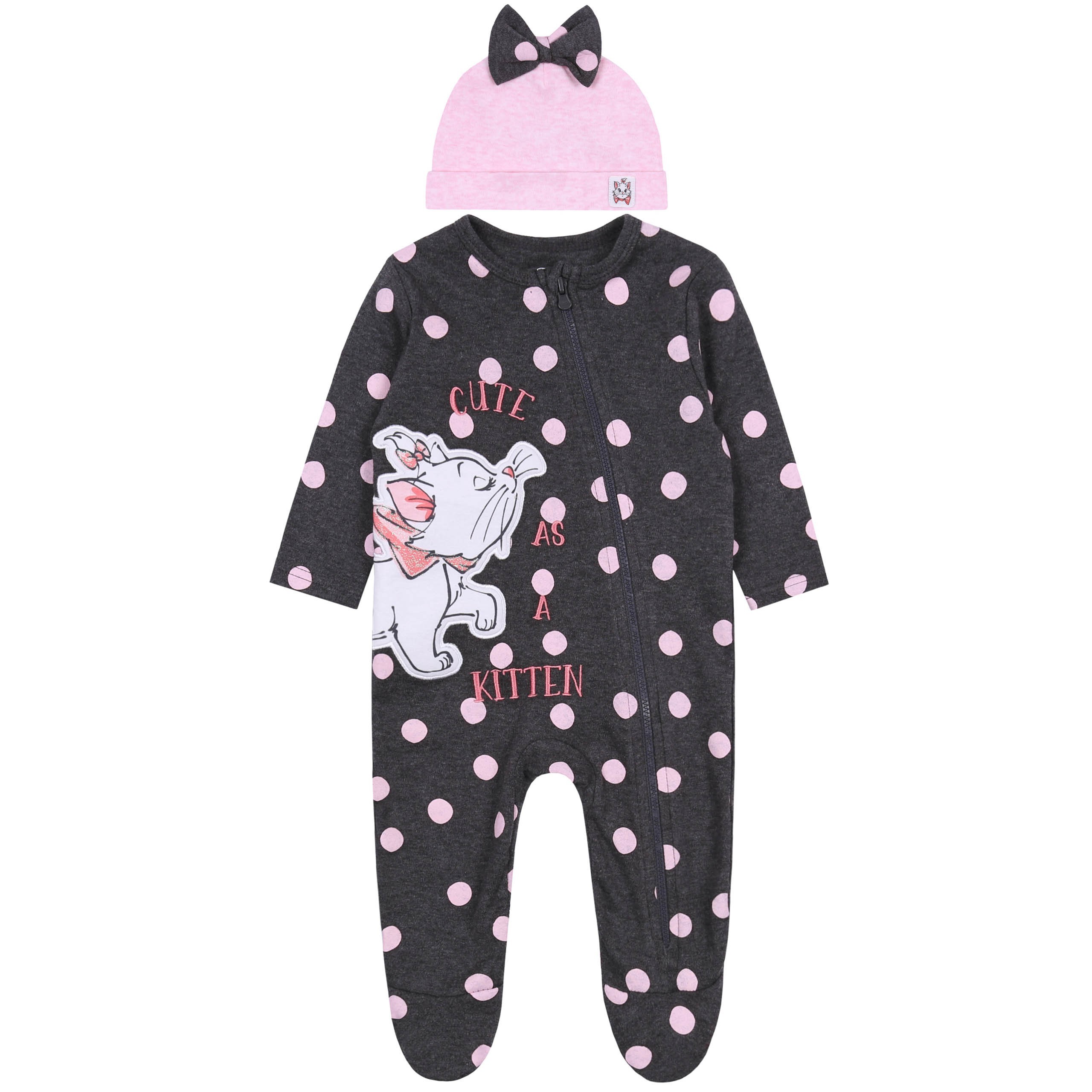 Szary pajacyk w różowe...