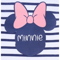 Białe body niemowlęce w paski Minnie Disney