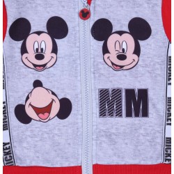 Czerwono-szary, niemowlęcy dres MICKEY Disney