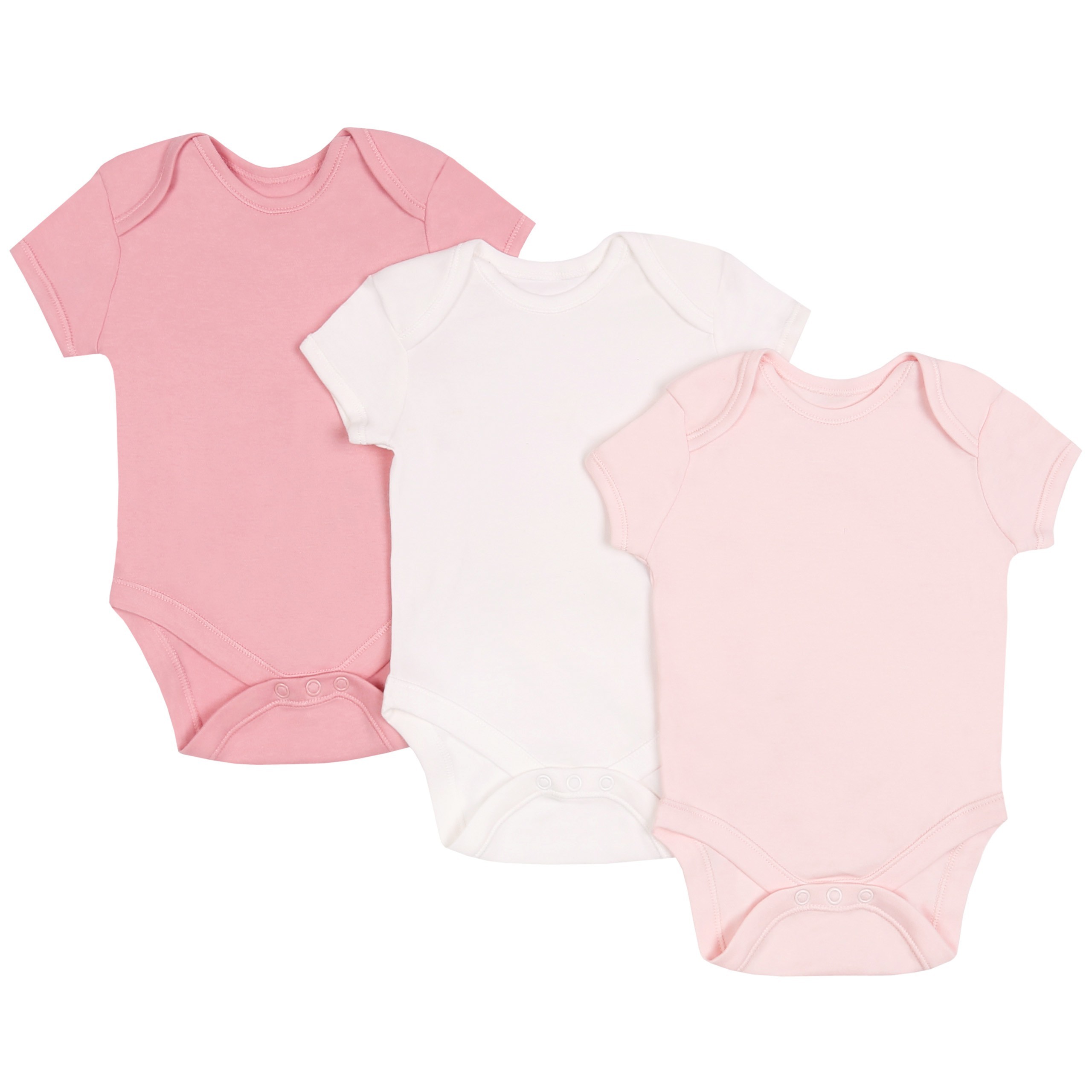 3x Różowo-białe body na...