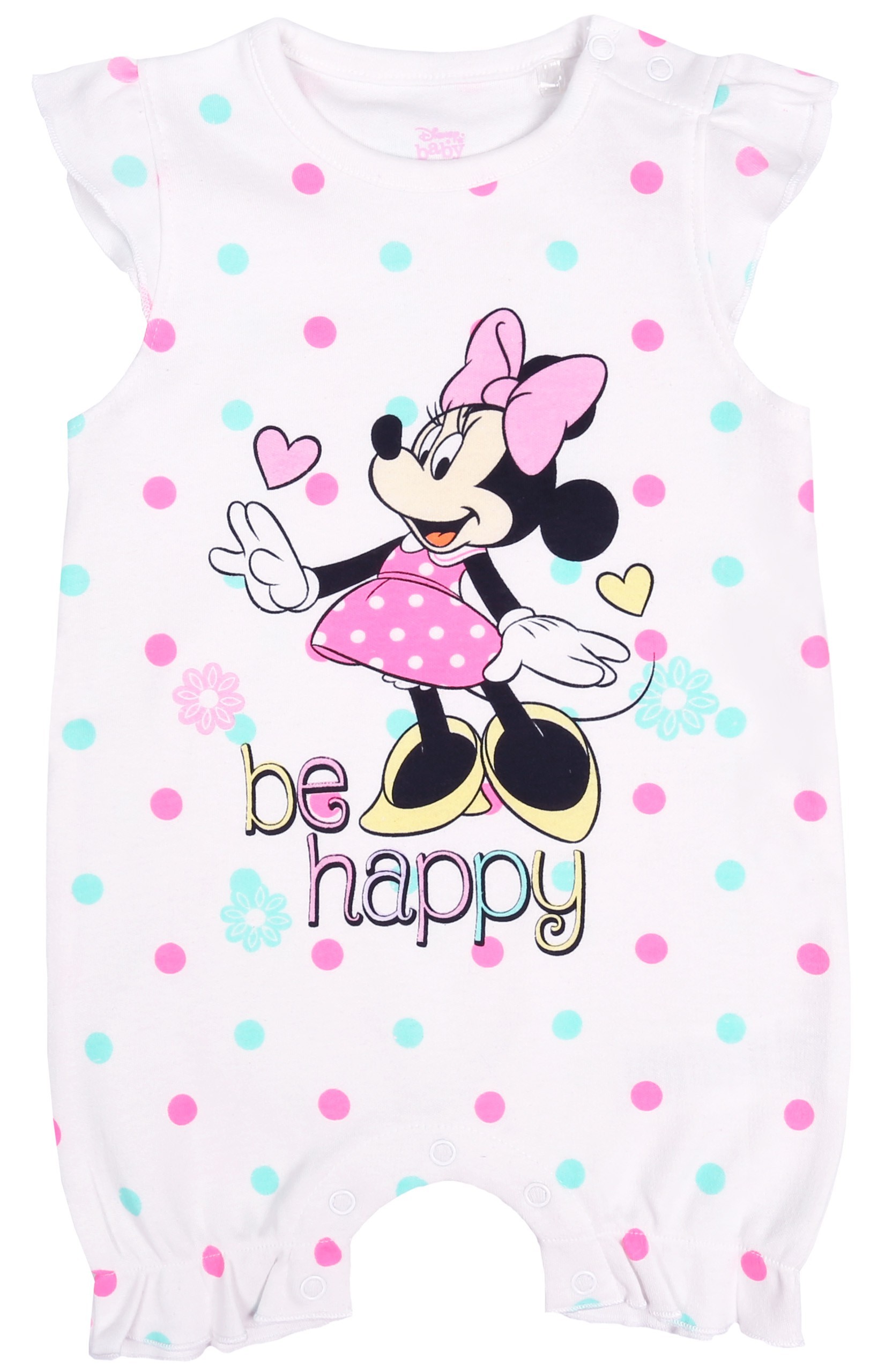 Biały rampers z kolorowym...