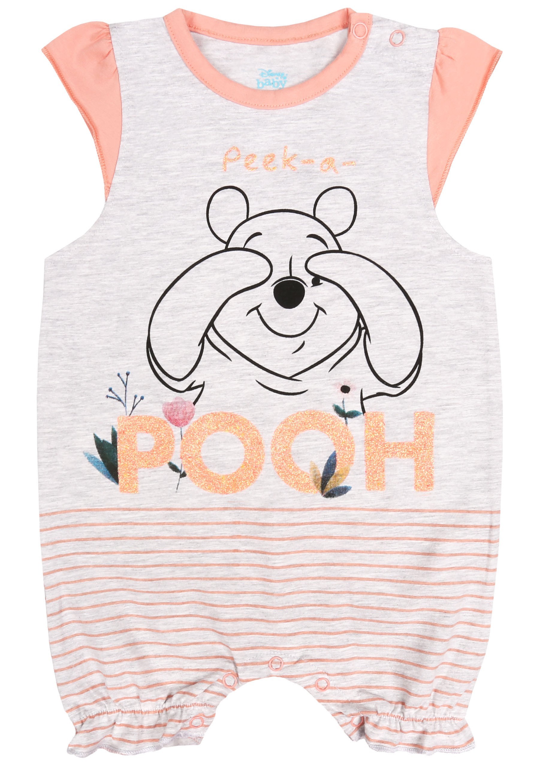 Szary, bawełniany rampers...