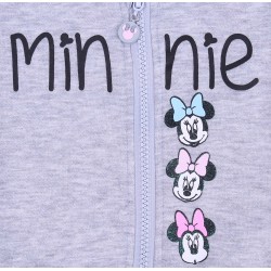 Szary dresik niemowlęcy z długim rękawem, bluza bomberka Myszka Minnie DISNEY