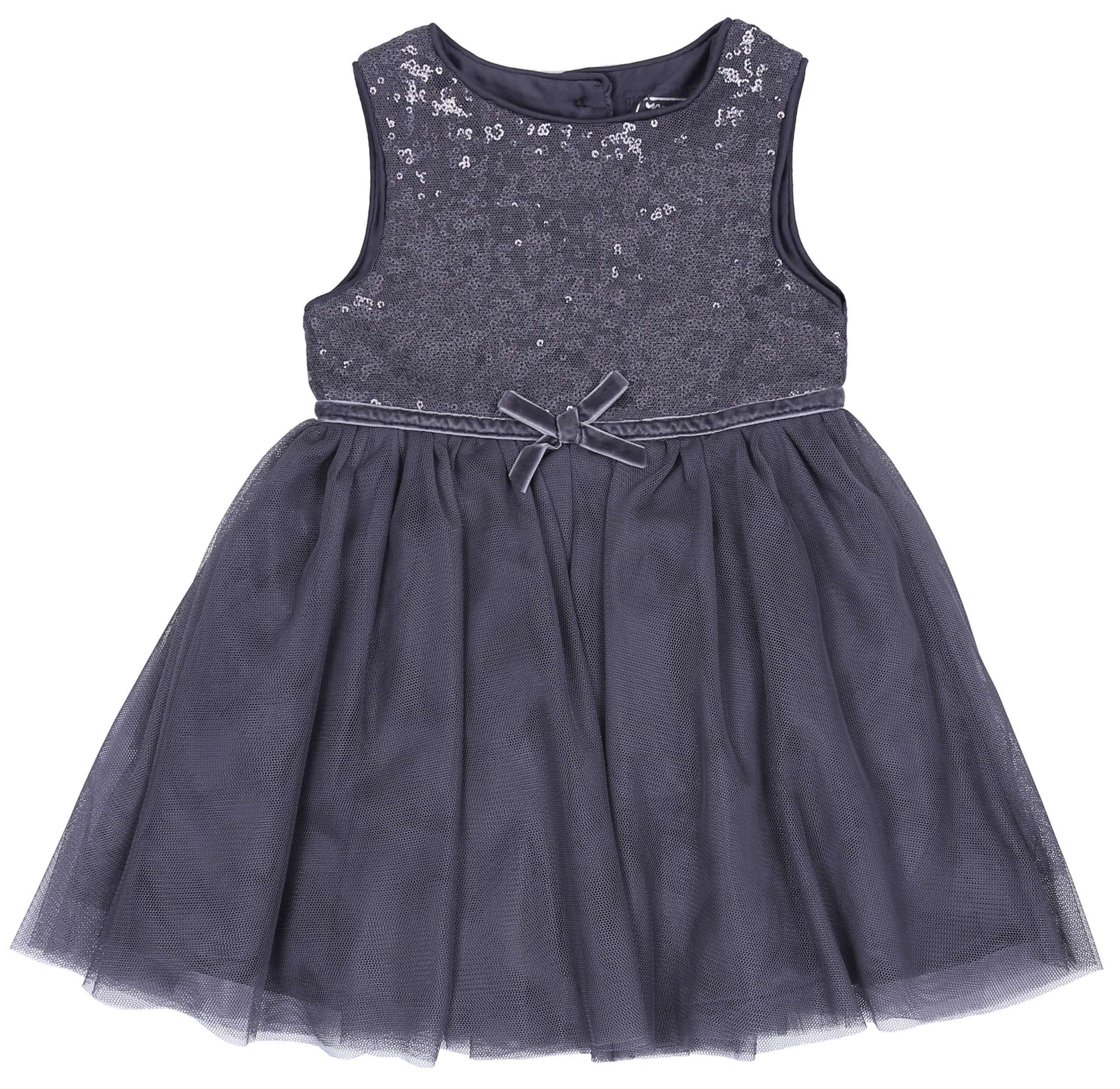 Grafitowa, tiulowa sukienka