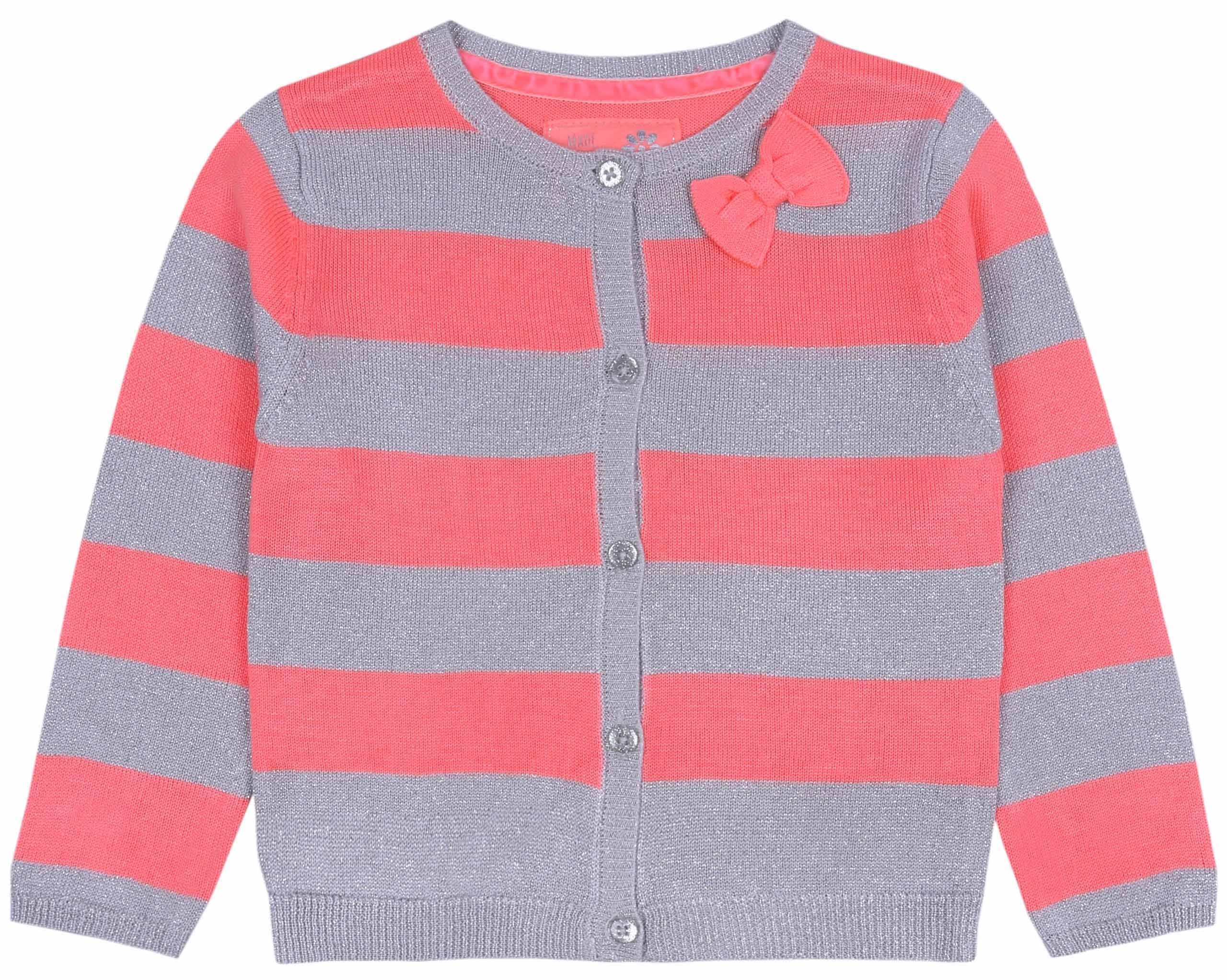 Koralowo-szary sweterek z...